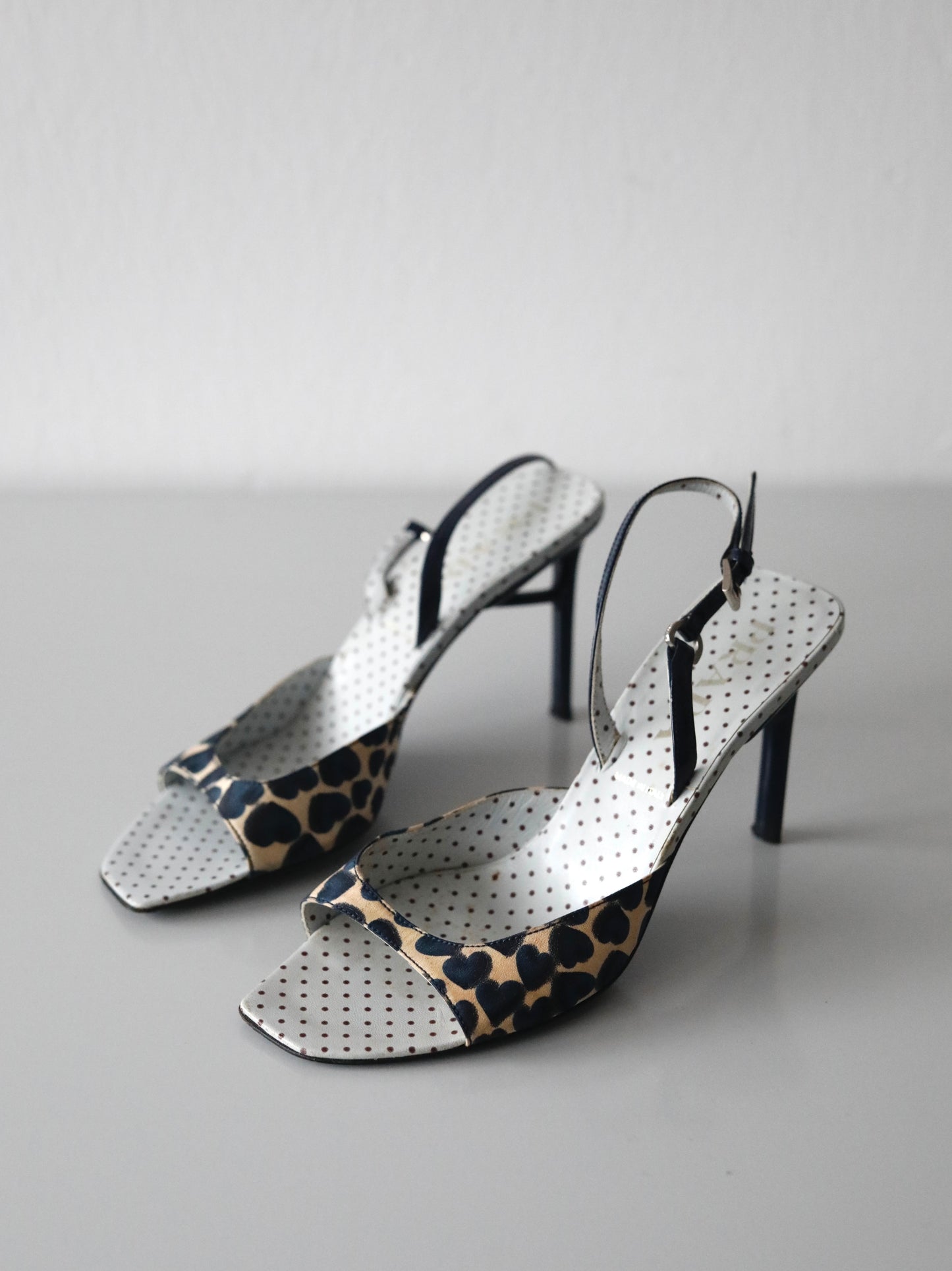 Spring 2000 Prada heart print slingbacks