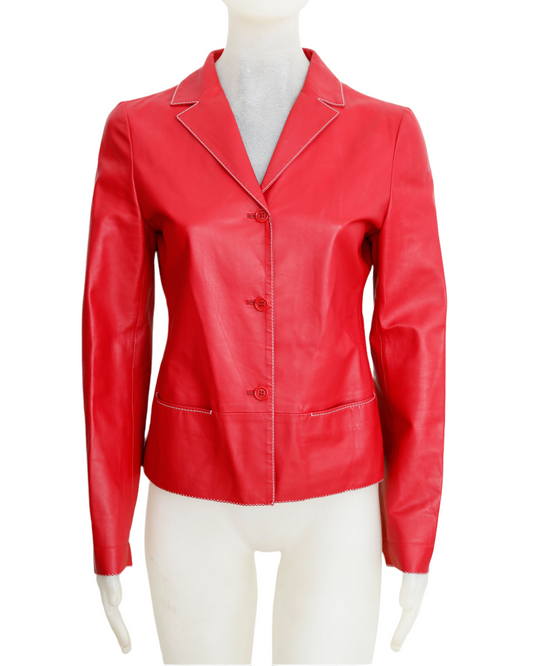 90ies Miu Mie Leather Blazer