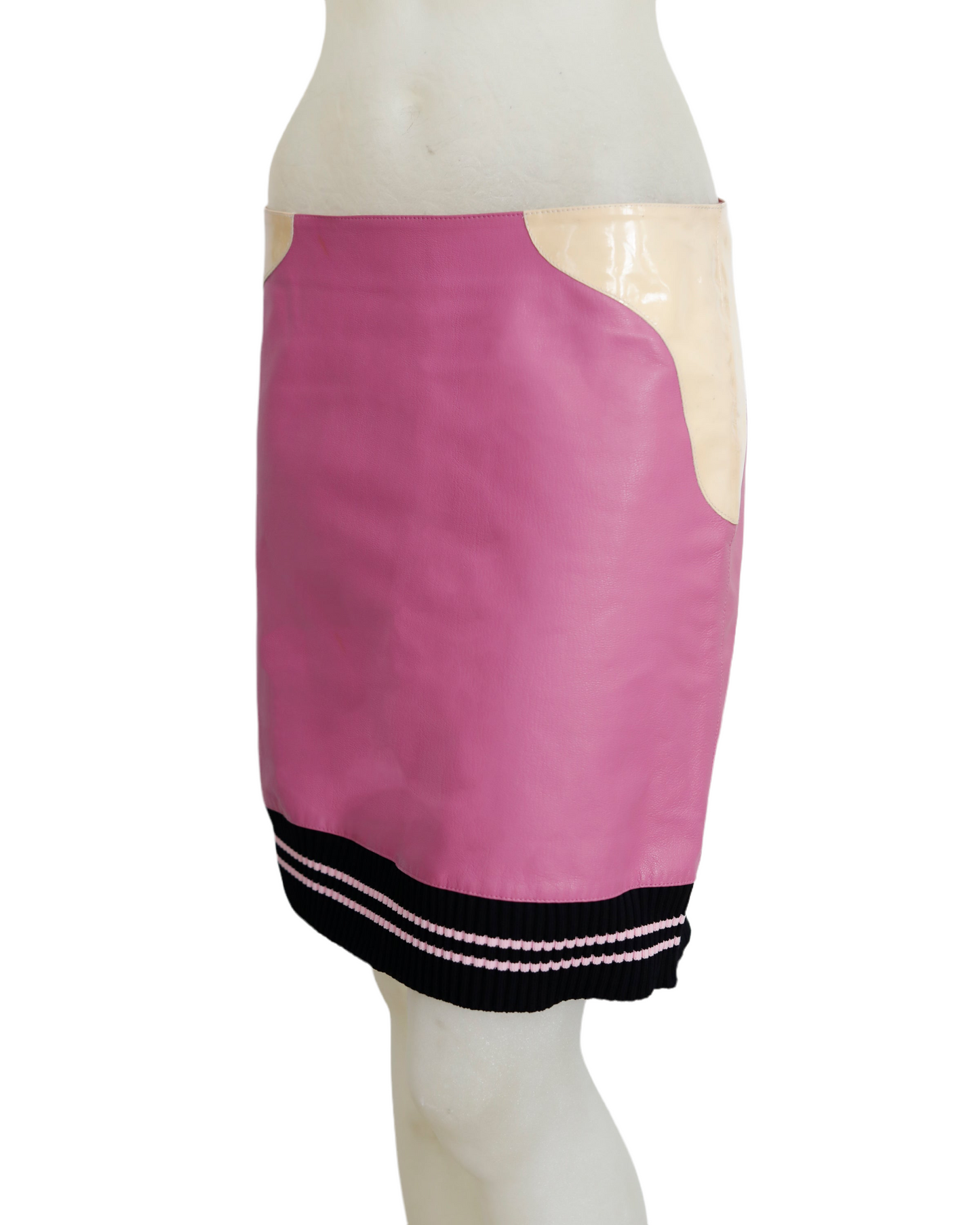 SS 2000 Miu Miu leather skirt