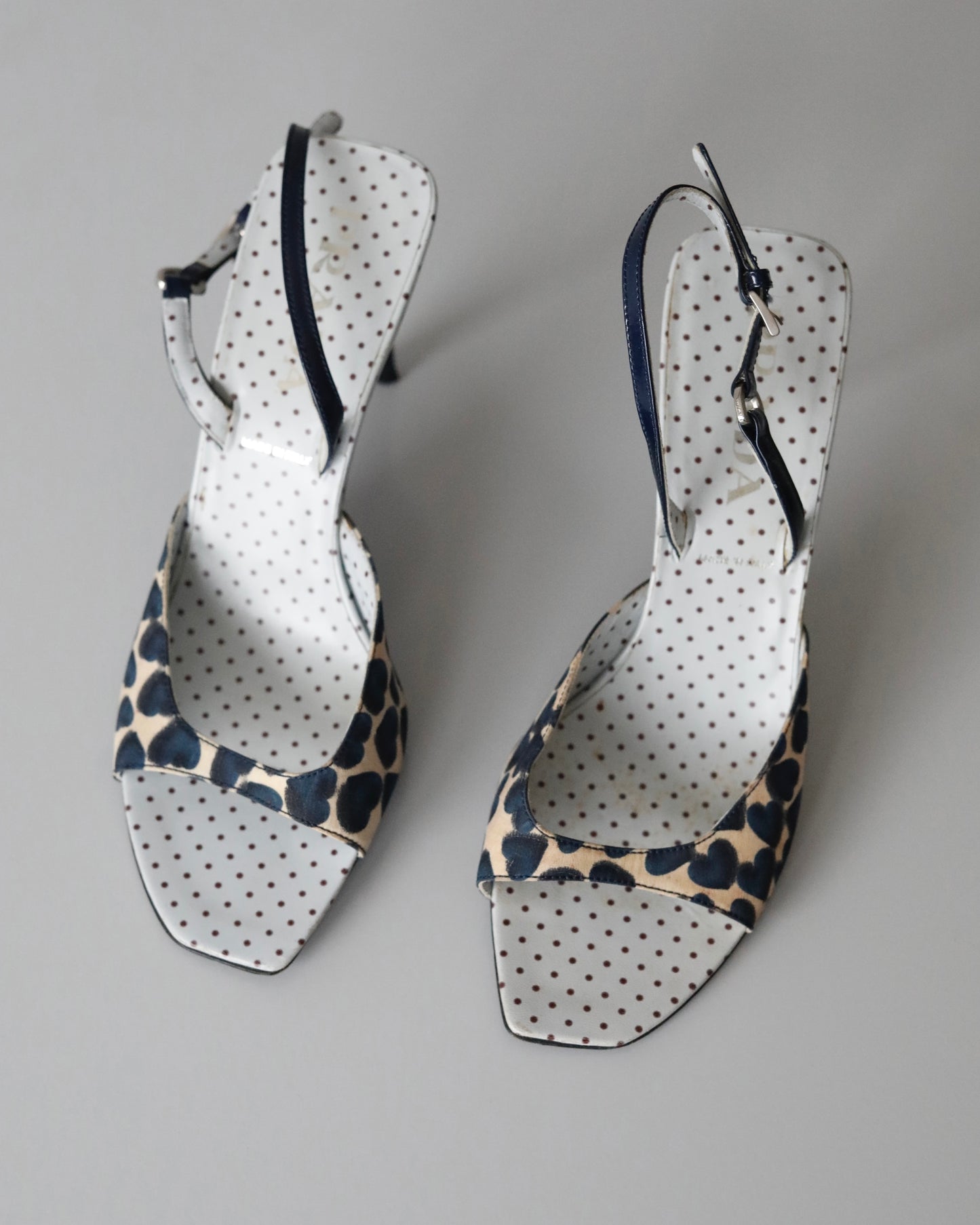 Spring 2000 Prada heart print slingbacks