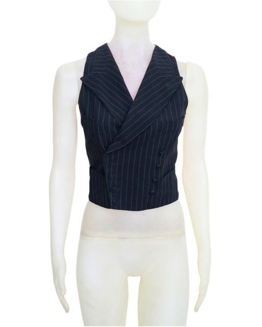 1990s Jean Paul Gaultier pinstripes vest