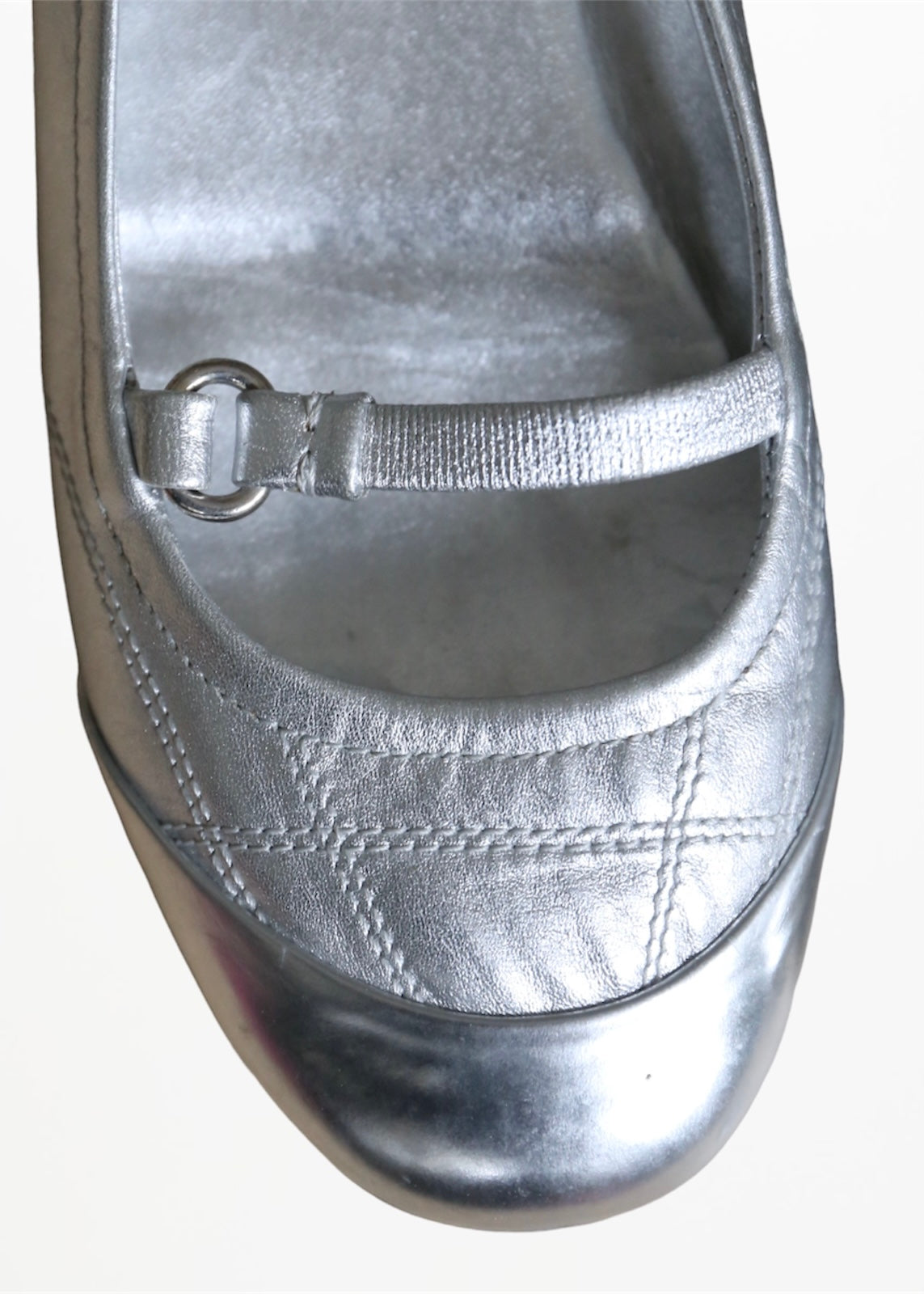 Prada 2000's Silver Ballet Flats