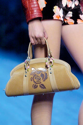 SS 2005 Runway Dior by Galliano floral Detective Satchel