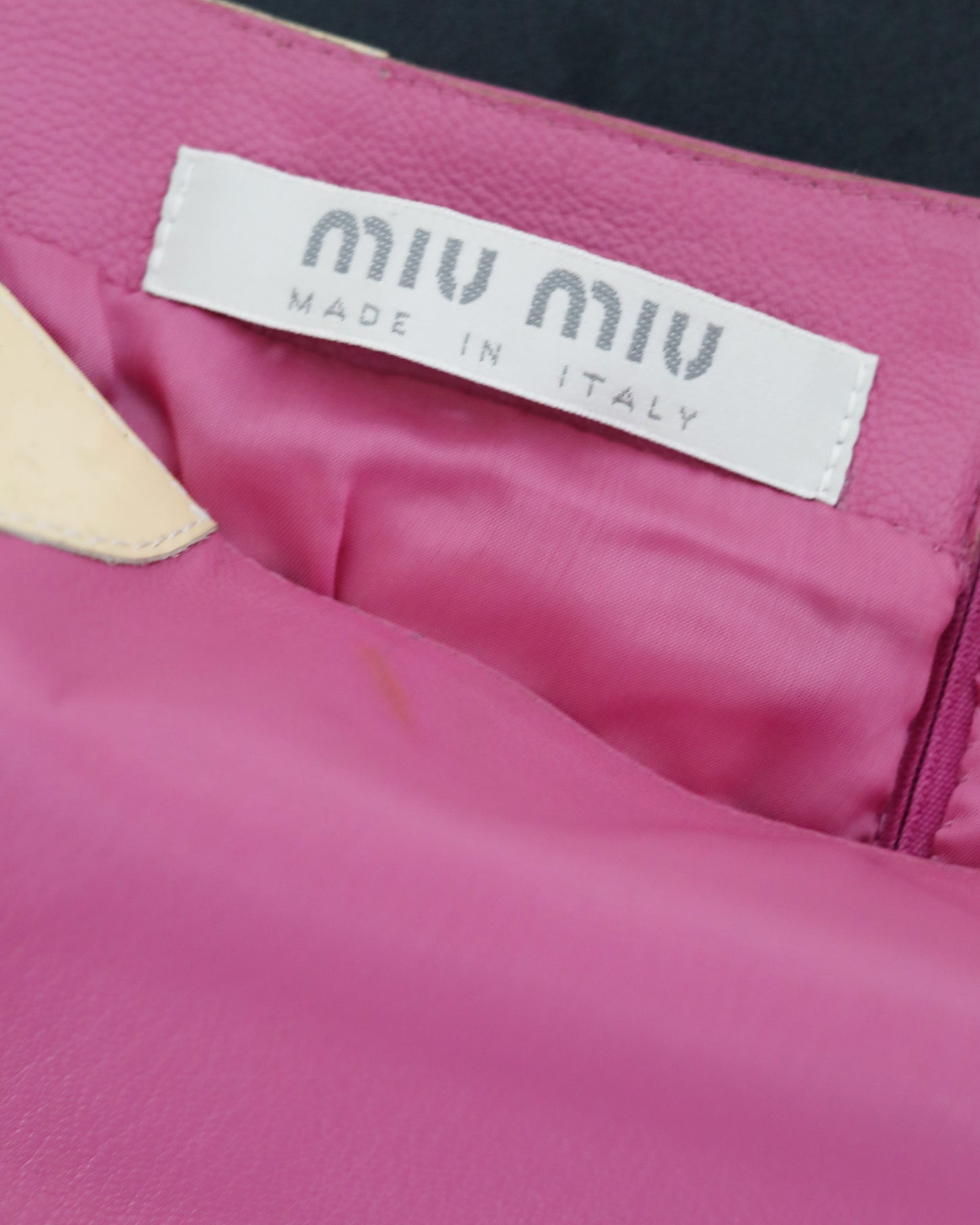 SS 2000 Miu Miu leather skirt