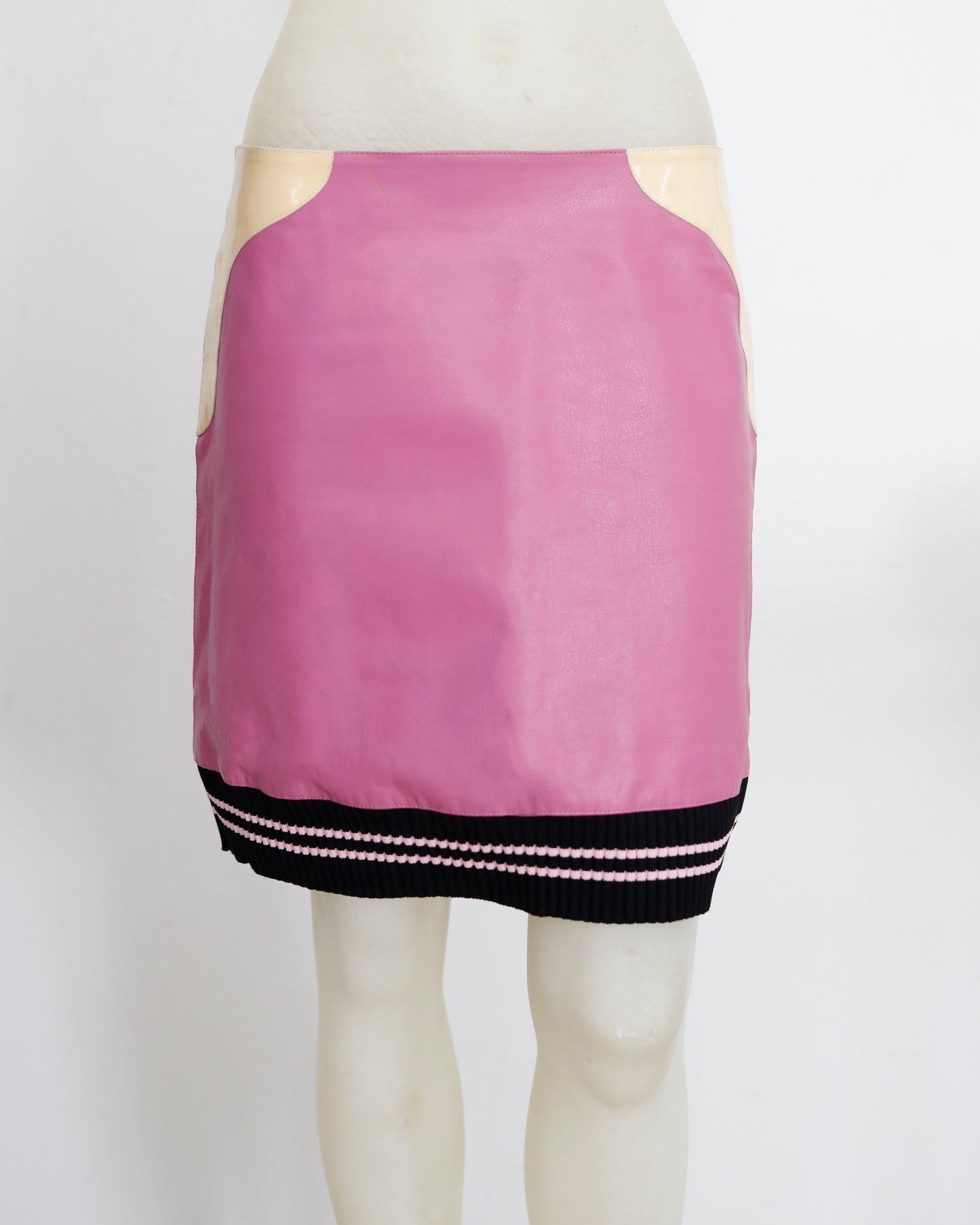 SS 2000 Miu Miu leather skirt